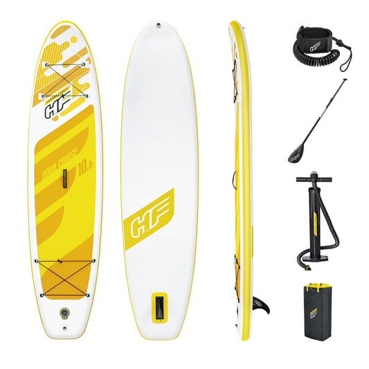 10ft 6 Stand Up Paddle Board 4.75 Hydro Force Aqua Cruise Tech SUP Set